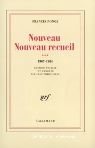 Nouveau Nouveau recueil (1967-1984)