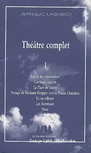 Théâtre complet - Tome 1