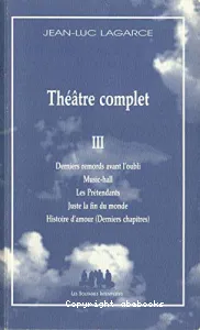 Théâtre complet - Tome 3